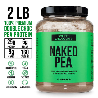 Double Chocolate Pea Protein Powder - Double Chocolate for Convenient Daily Protein Mixing