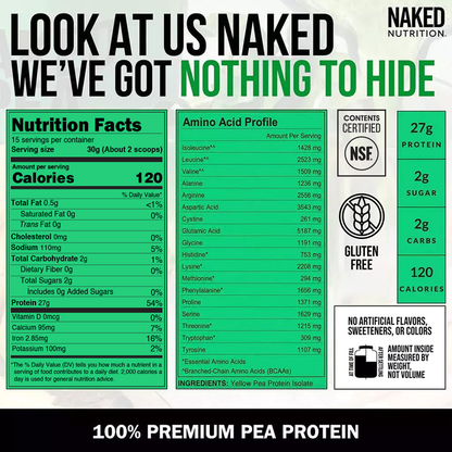 Pea Protein Powder 1lb - Unflavored for Convenient Daily Protein Mixing