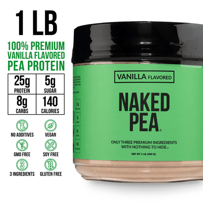 Vanilla Pea Protein Powder - Vanilla - Compact Size for Convenient Daily Protein Mixing
