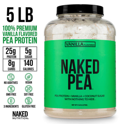Vanilla Pea Protein Powder - Vanilla - Bulk Size for Convenient Daily Protein Mixing
