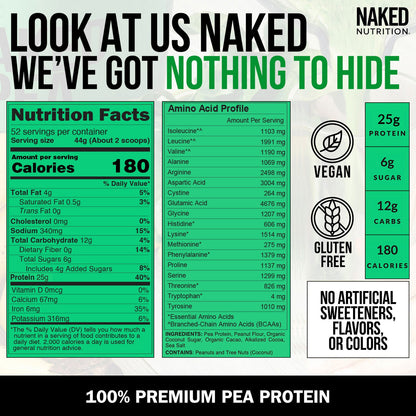 Chocolate Peanut Butter Pea Protein Powder - Chocolate PB - Chocolate Formula for Convenient Daily Protein Mixing