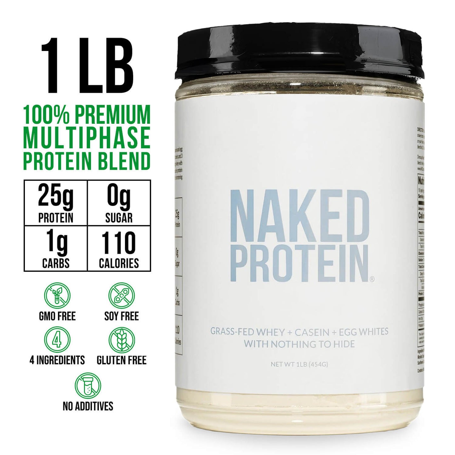 Protein Powder Blend - 1LB Egg Whey and Casein Protein Blend - 1LB for Convenient Daily Protein Mixing