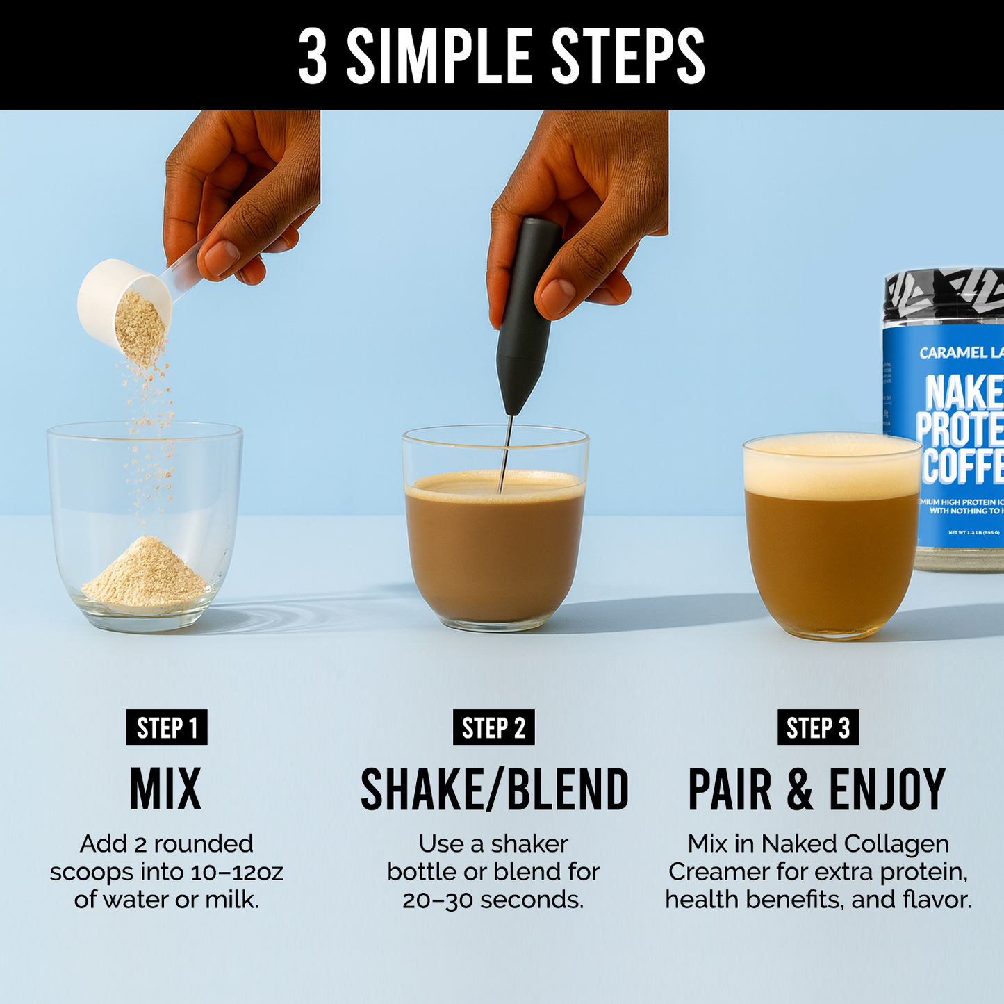 Caramel Latte Protein Iced Coffee - Caramel Latte for Smooth Iced Coffee Protein Routines