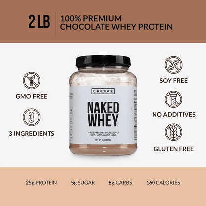 Chocolate Whey Protein Powder - Chocolate - Standard Size for Convenient Daily Protein Mixing