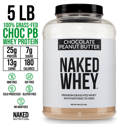 Chocolate Peanut Butter Whey Protein Powder - Chocolate PB for Convenient Daily Protein Mixing