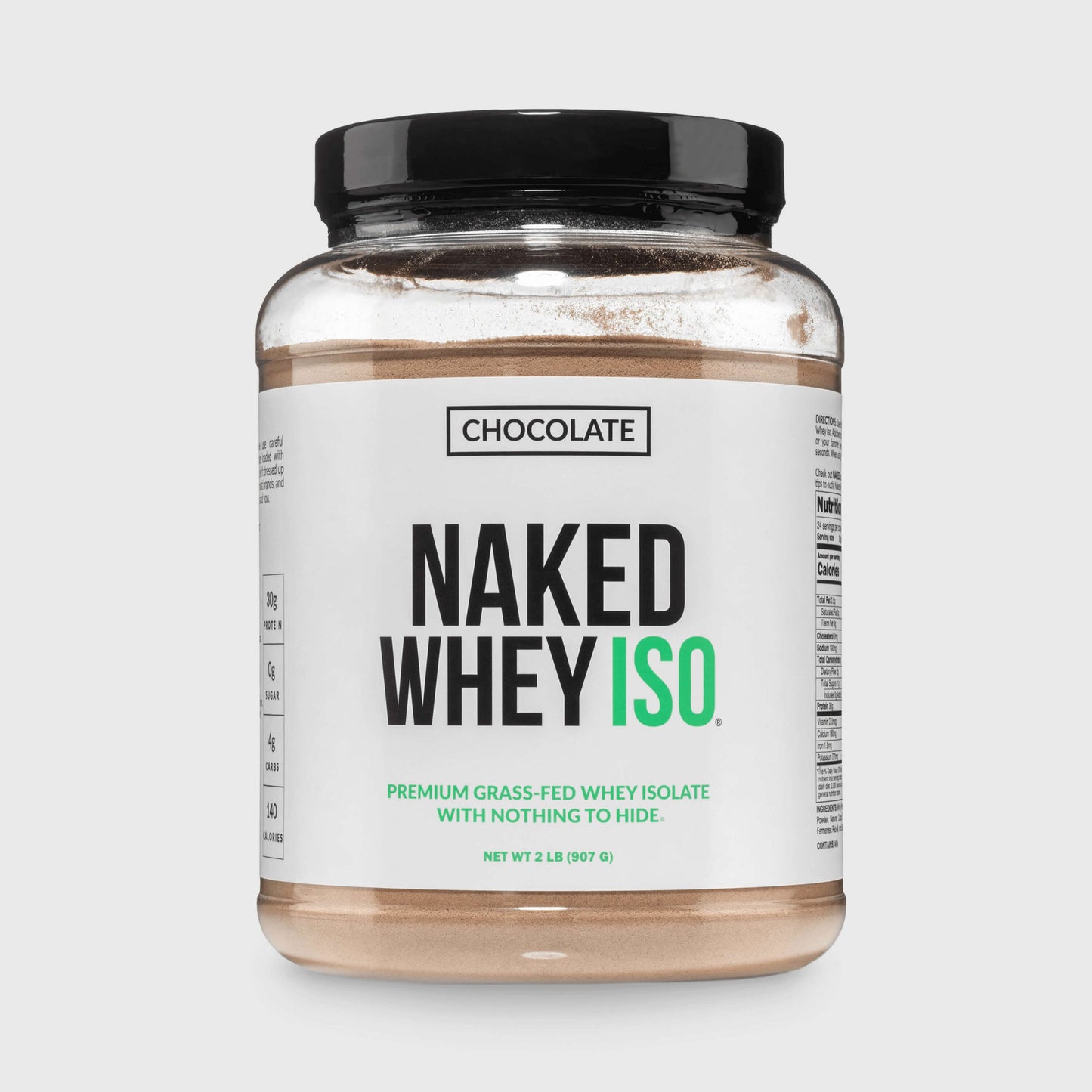 Chocolate Grass - Fed Whey Isolate Protein Powder - Chocolate for Convenient Daily Protein Mixing