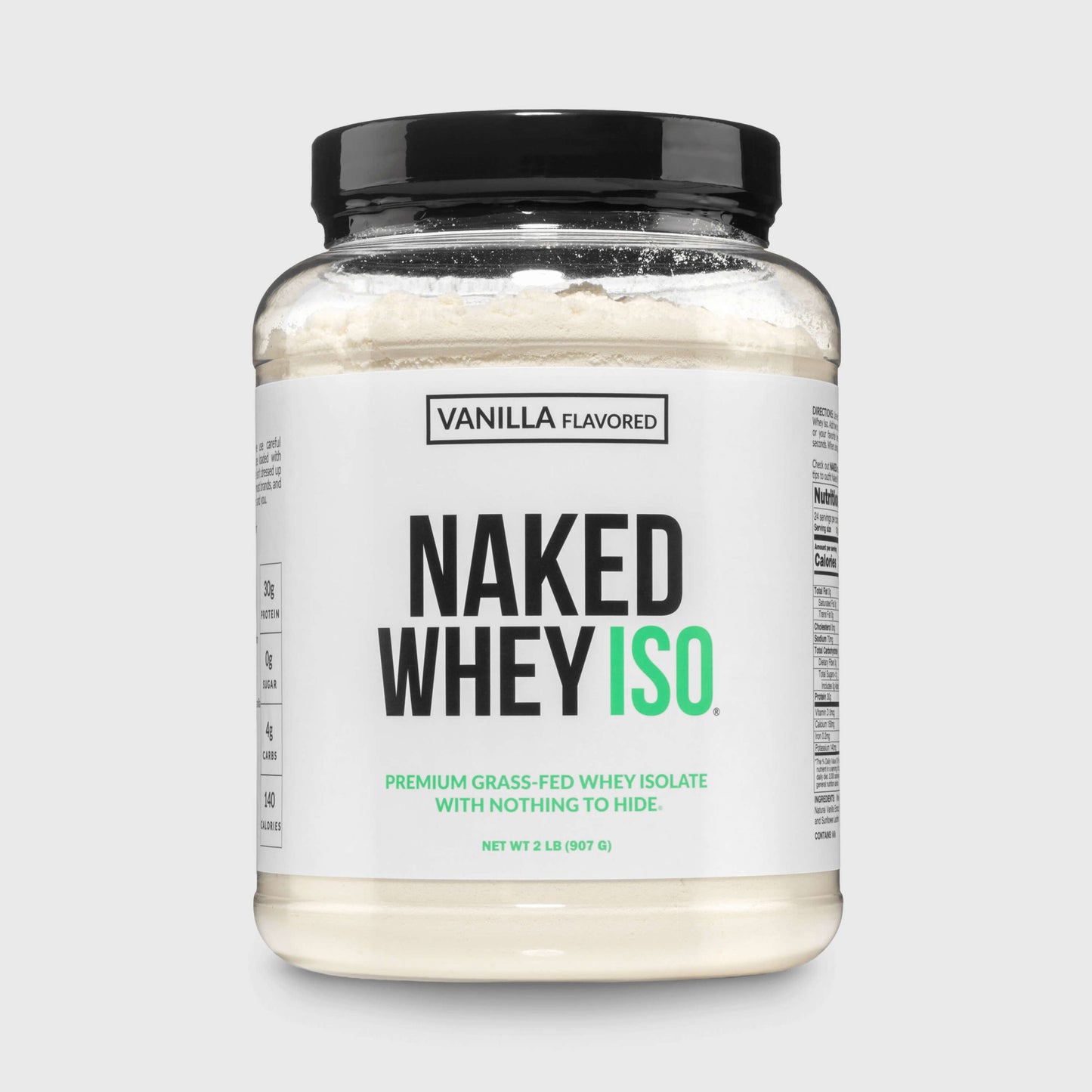 Vanilla Grass - Fed Whey Isolate Protein Powder - Vanilla for Convenient Daily Protein Mixing