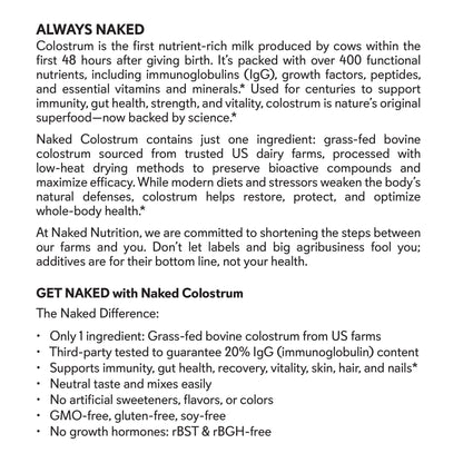 Grass - Fed Colostrum Powder - Colostrum Powder for Smooth Drinks, Coffee and Recipes