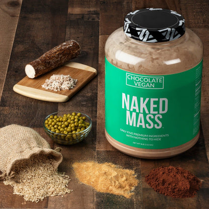 Chocolate Vegan Mass Gainer Supplement - Chocolate (Vegan) 12LB Made for Smooth, Calorie - Rich Shakes