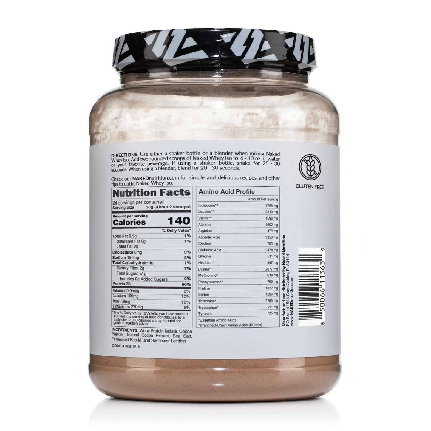 Chocolate Grass - Fed Whey Isolate Protein Powder - Chocolate for Convenient Daily Protein Mixing