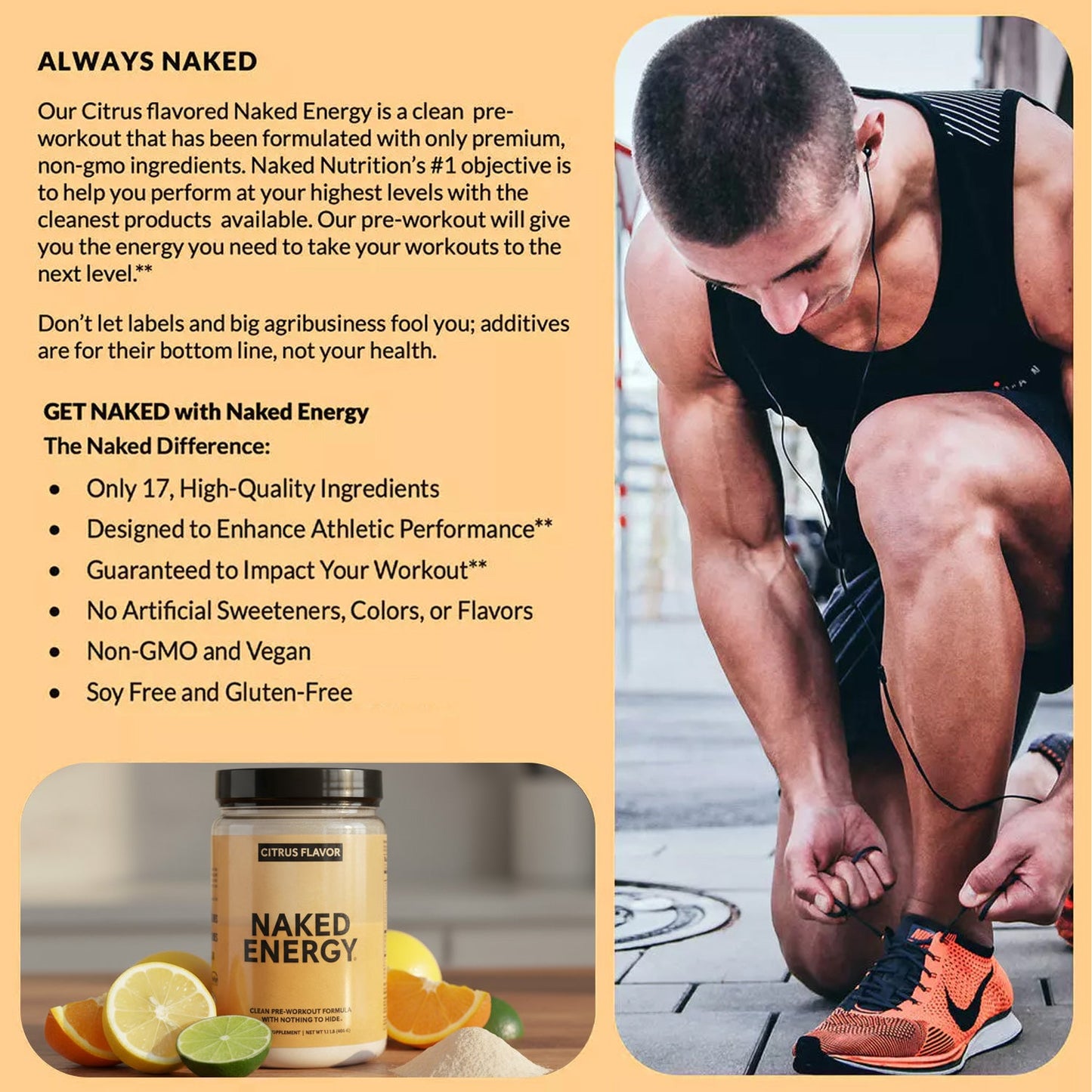 Citrus Pre Workout Supplement - Citrus for Simple Pre - or Post - Workout Routines