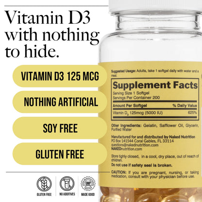 Daily Vitamin D3 Supplement - Vitamin D3 for Simple Daily Nutrition Routines