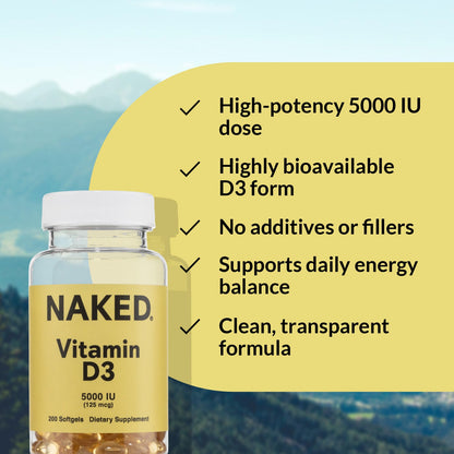 Daily Vitamin D3 Supplement - Vitamin D3 for Simple Daily Nutrition Routines