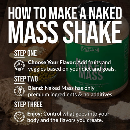 Double Chocolate Vegan Mass Gainer Supplement - Double Chocolate (Vegan) Made for Smooth, Calorie - Rich Shakes