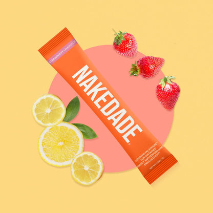 Electrolytes Powder Packets - Strawberry Lemonade - Strawberry Lemonade for Quick Drink Preparation On the Go