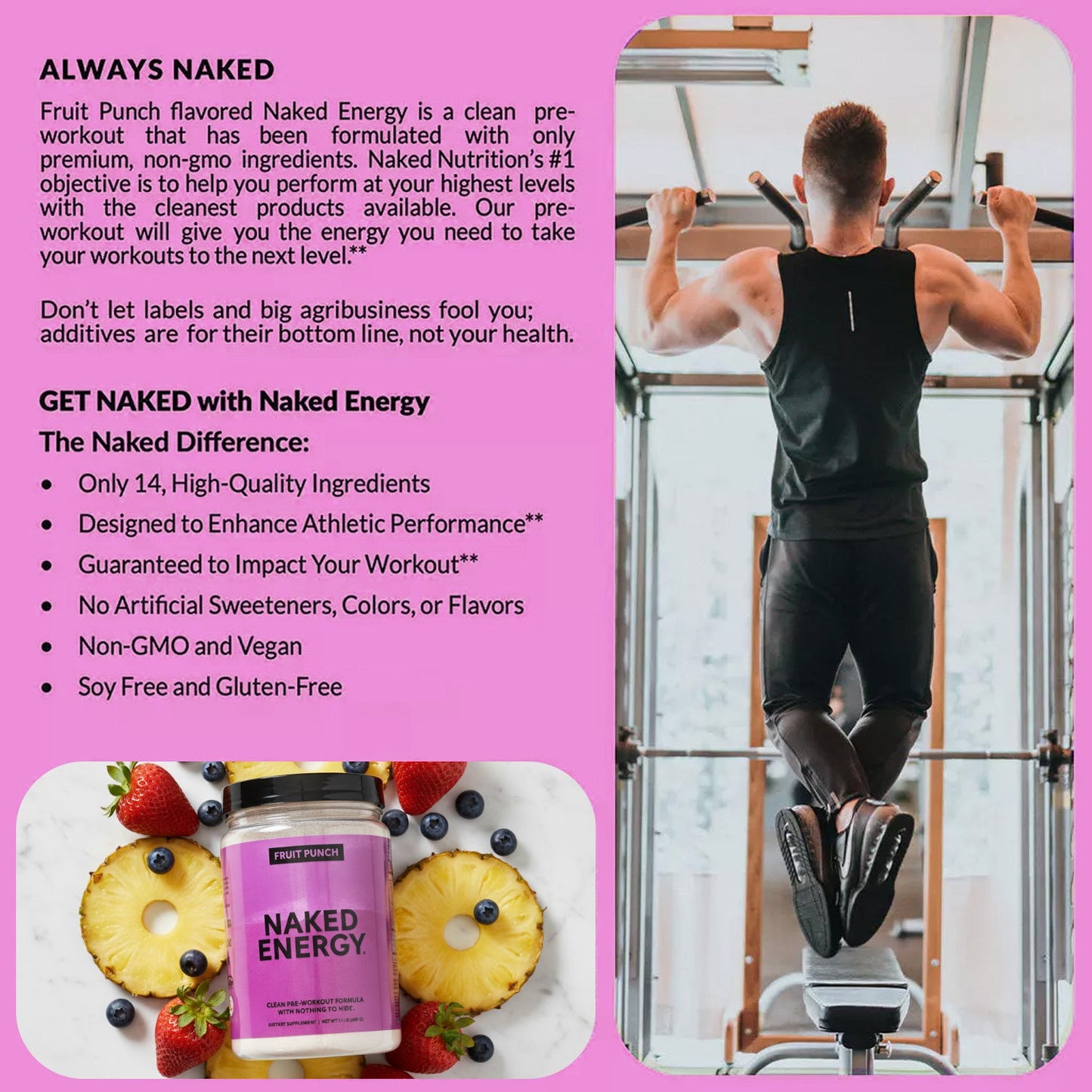 Fruit Punch Pre Workout Supplement - Fruit Punch for Simple Pre - or Post - Workout Routines