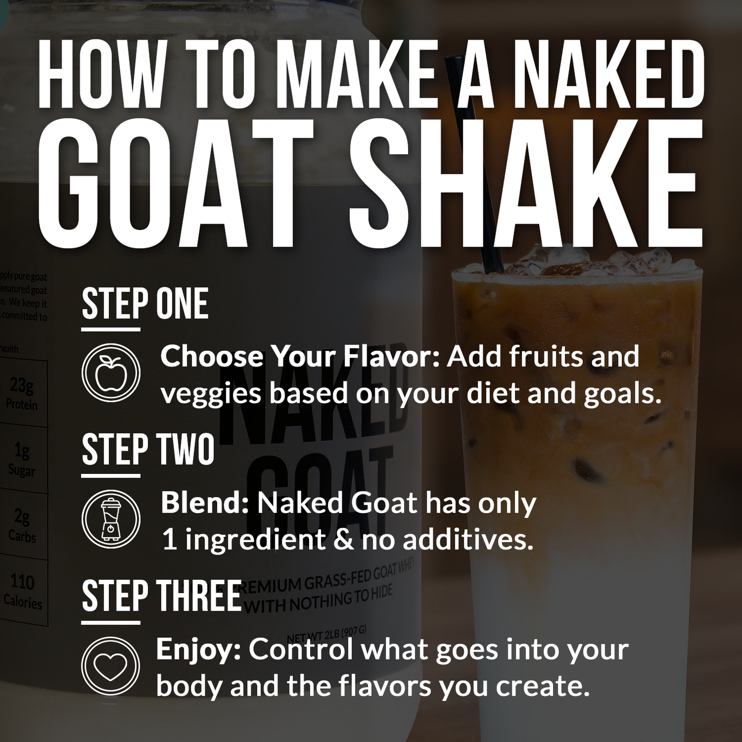 Goat Whey Protein Powder - Unflavored for Convenient Daily Protein Mixing