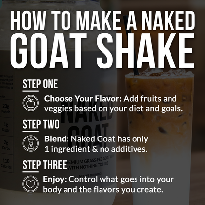 Goat Whey Protein Powder - Unflavored for Convenient Daily Protein Mixing