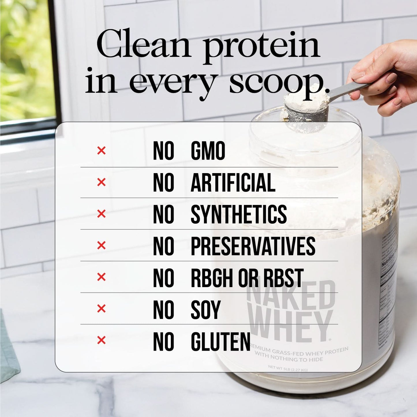 Vanilla Grass - Fed Whey Isolate Protein Powder - Vanilla for Convenient Daily Protein Mixing