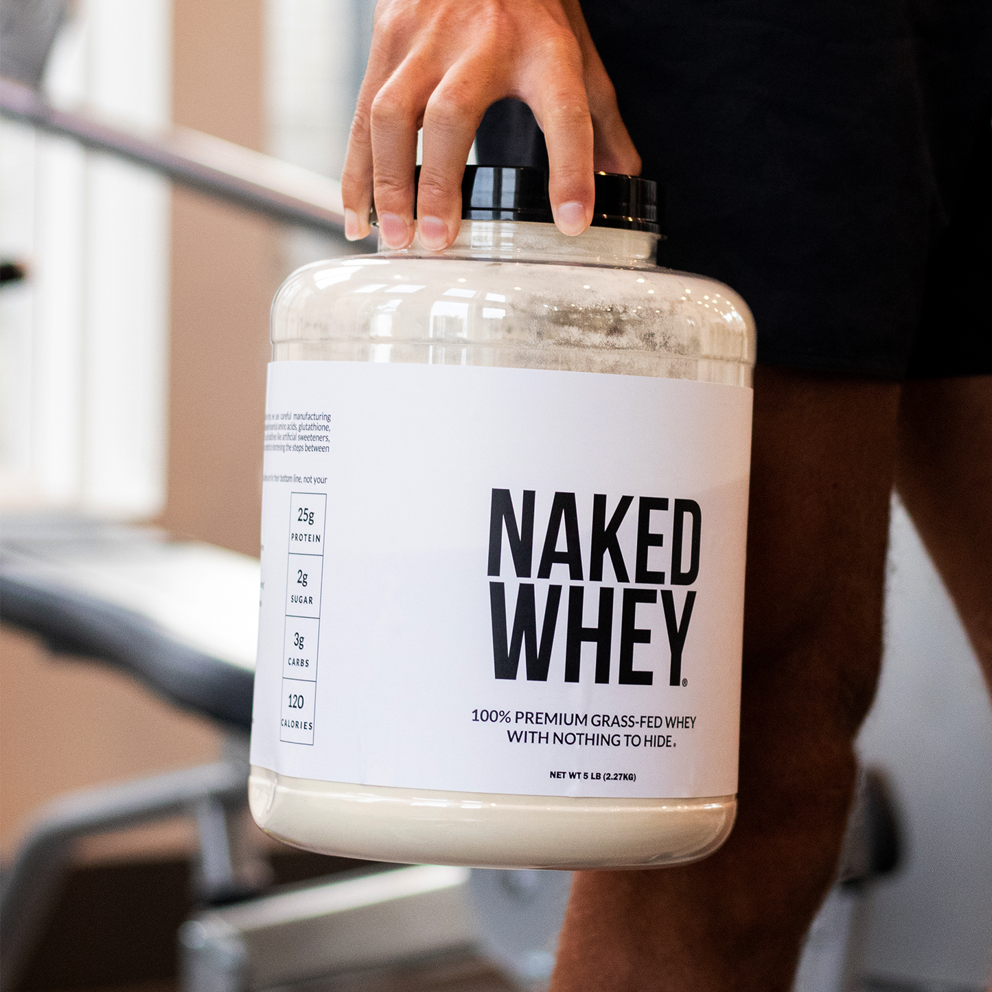 Grass Fed Whey Protein Powder - Unflavored - Standard Size for Convenient Daily Protein Mixing