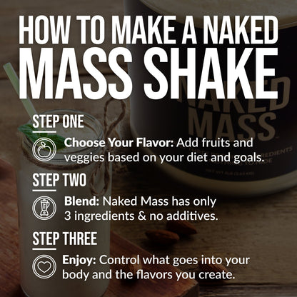 Mass Gainer Protein Supplement - Unflavored Made for Smooth, Calorie - Rich Shakes