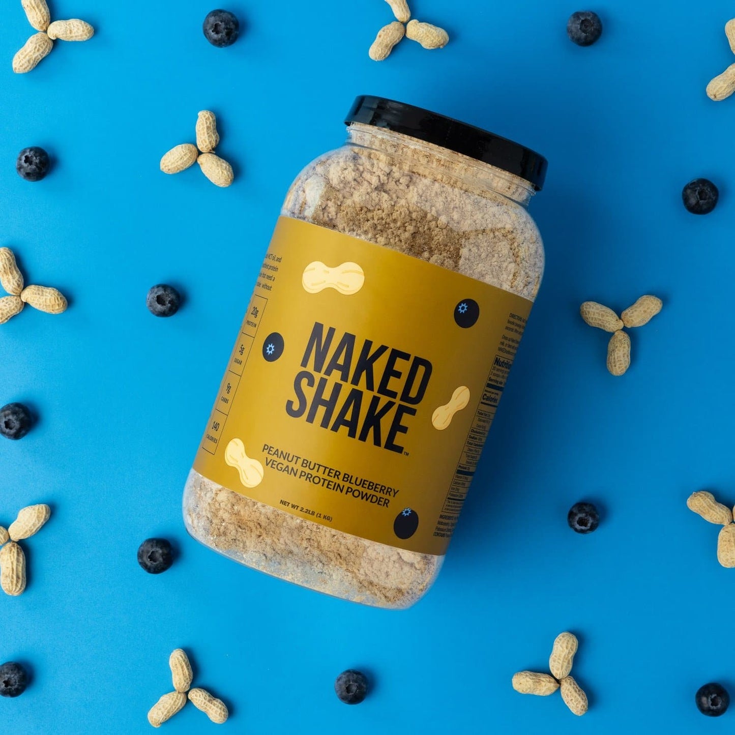 PB Blueberry Vegan Protein - PB Blueberry for Straightforward Daily Mixing