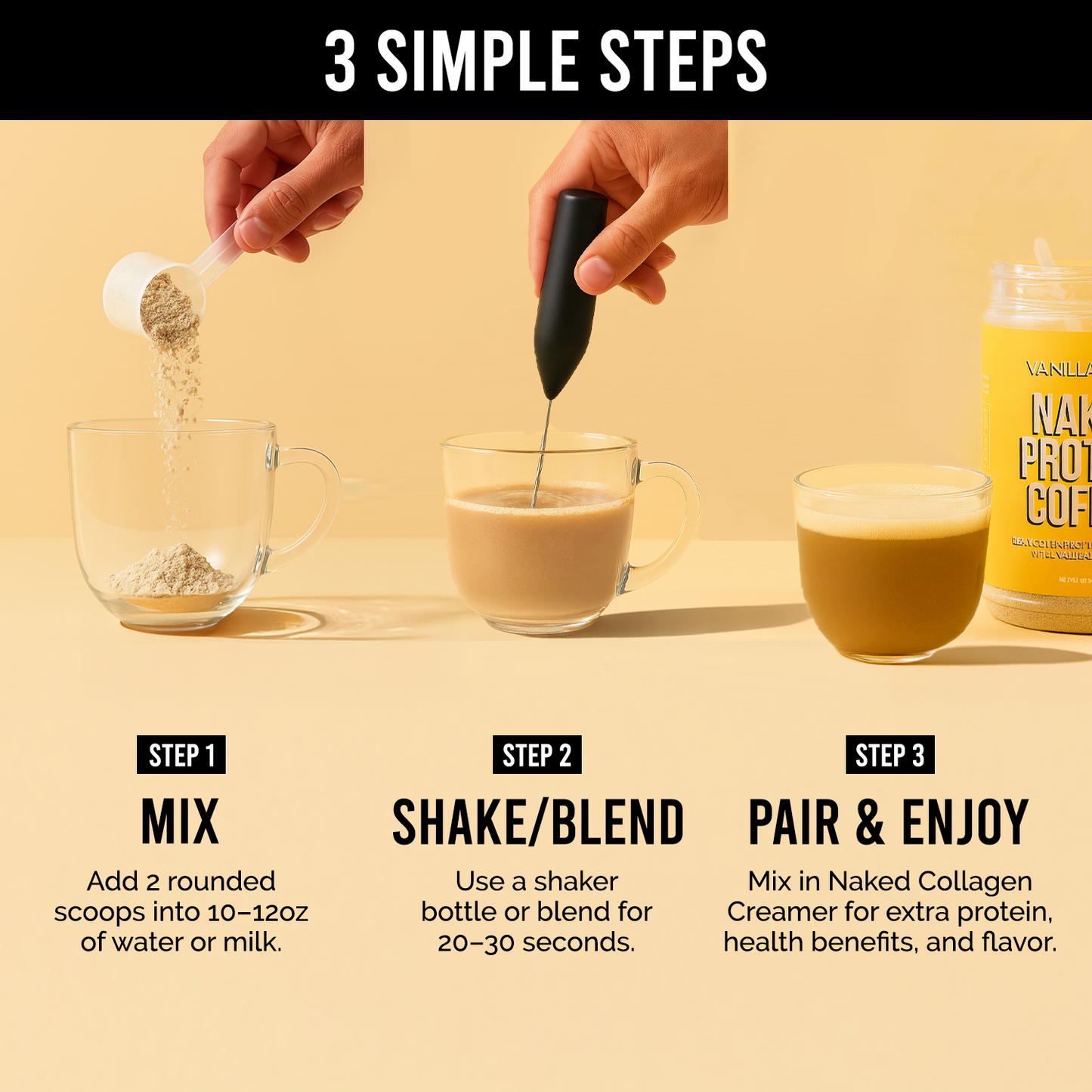 Vanilla Latte Protein Iced Coffee - Vanilla Latte for Smooth Iced Coffee Protein Routines