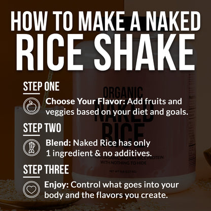 Organic Brown Rice Protein Powder 1lb - Unflavored 1LB for Convenient Daily Protein Mixing