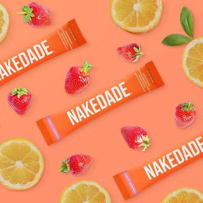 Electrolytes Powder Packets - Strawberry Lemonade - Strawberry Lemonade for Quick Drink Preparation On the Go