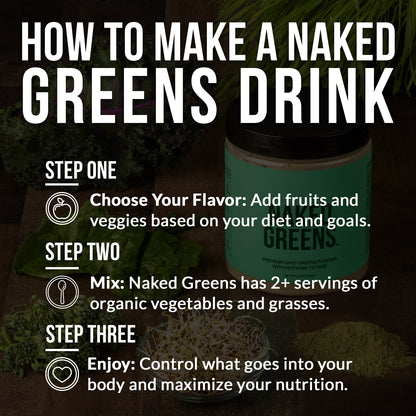 Organic Greens, Prebiotic and Probiotic Powder for Straightforward Daily Mixing