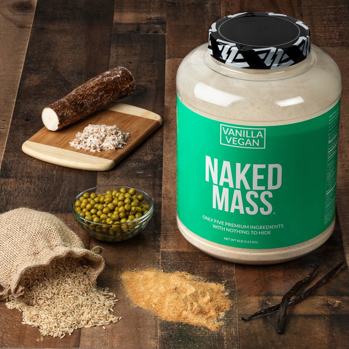 Vanilla Vegan Mass Gainer Supplement - Vanilla (Vegan) 12LB Made for Smooth, Calorie - Rich Shakes
