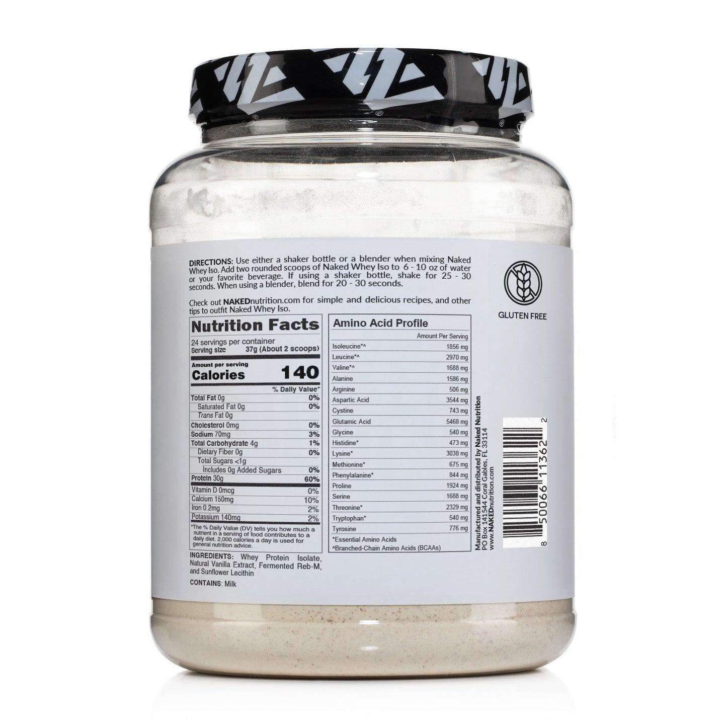 Vanilla Grass - Fed Whey Isolate Protein Powder - Vanilla for Convenient Daily Protein Mixing