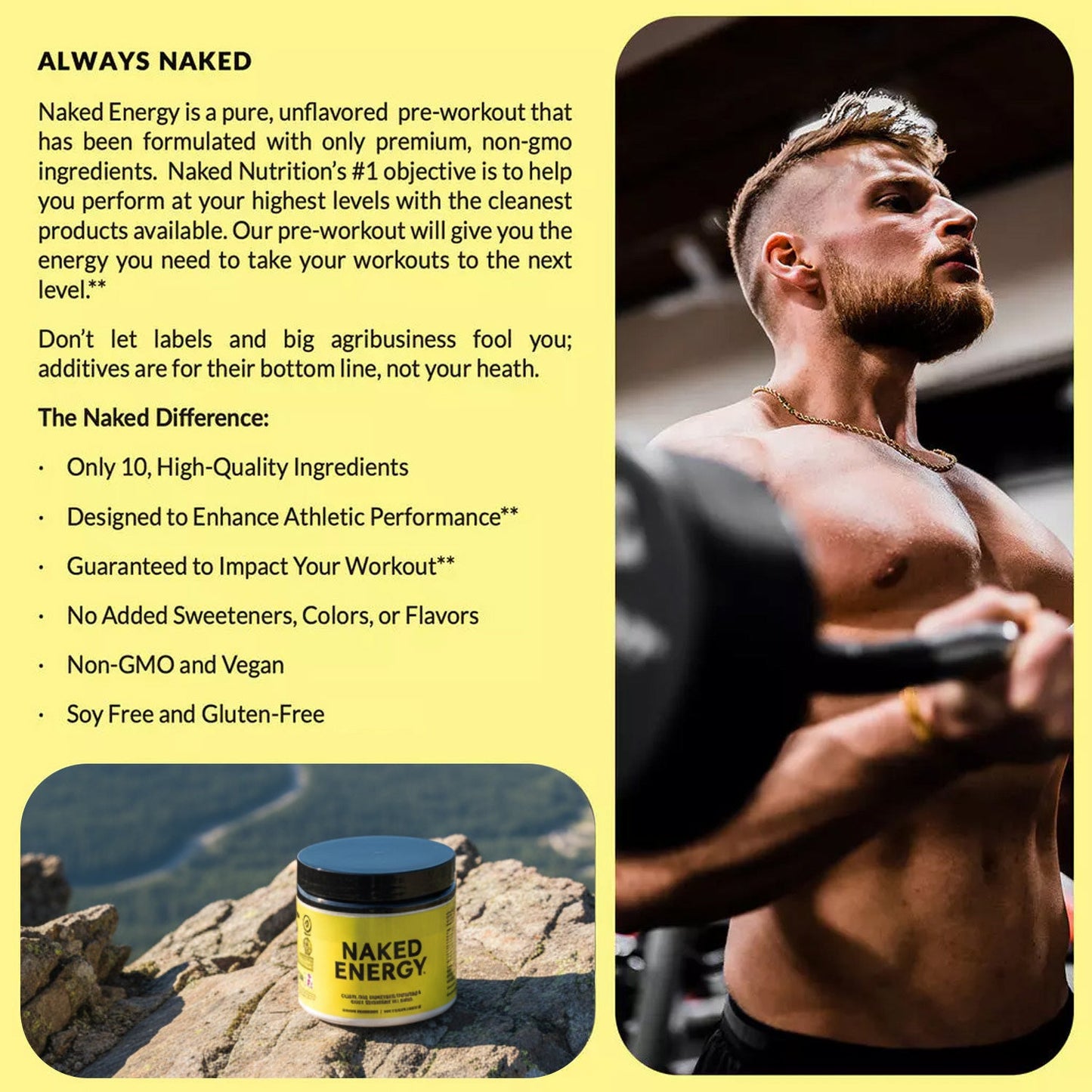 Pre Workout Supplement - Unflavored for Simple Pre - or Post - Workout Routines